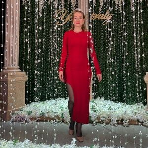 Ideal red Zara party dress